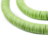 Lime Green Vinyl Phono Record Beads (14mm) - The Bead Chest