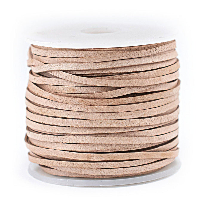 1.5mm Natural Flat Leather Cord (75ft) - The Bead Chest