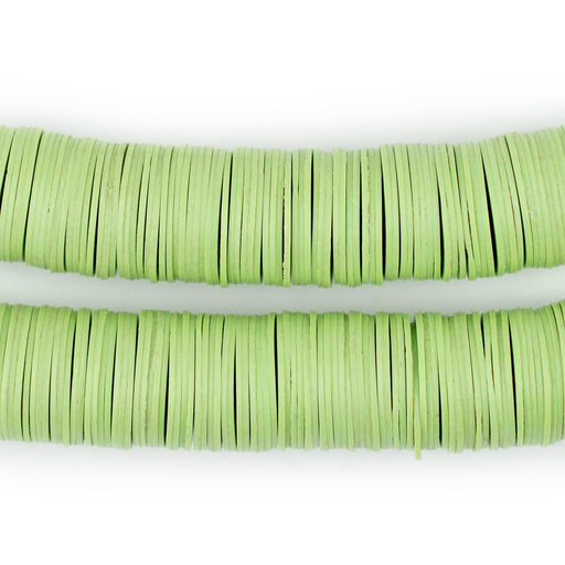 Lime Green Vinyl Phono Record Beads (14mm) - The Bead Chest