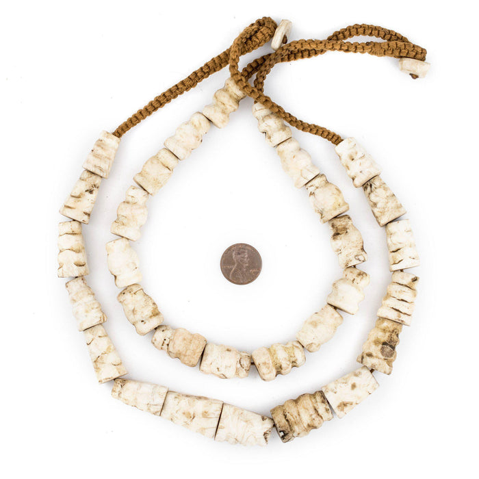 Ridged Barrel Naga Conch Shell Beads (15mm) - The Bead Chest