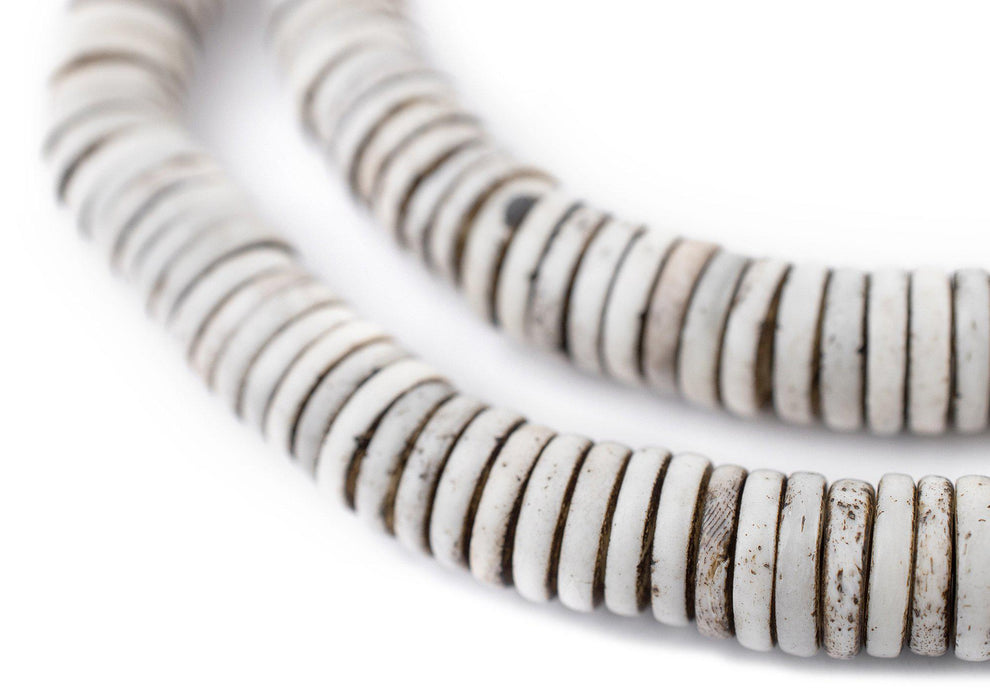 Rustic Grey Bone Button Beads (10mm) - The Bead Chest