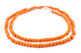 Bright Orange Java Glass Beads - The Bead Chest