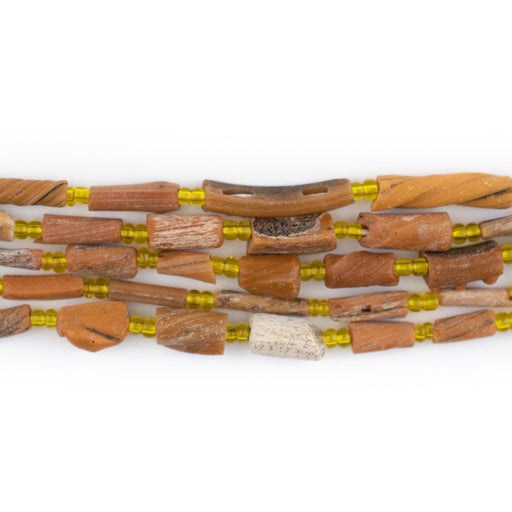 Orange Roman Glass Bangle Beads