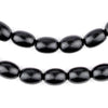 Black Oval Natural Wood Beads (15x10mm)