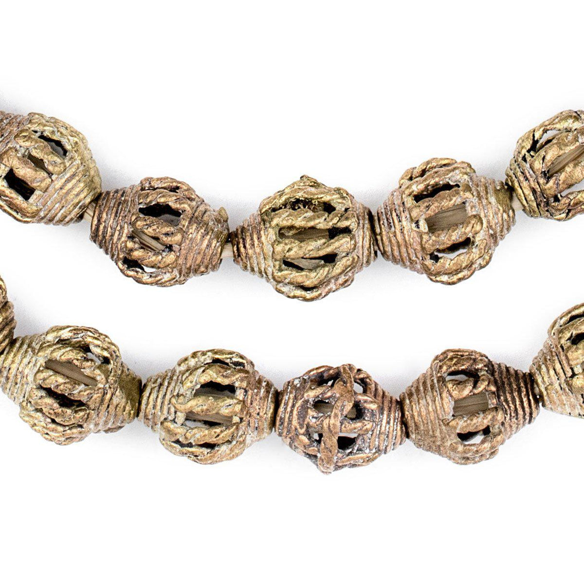 Braided Oval Brass Filigree Beads (14x12mm) — The Bead Chest
