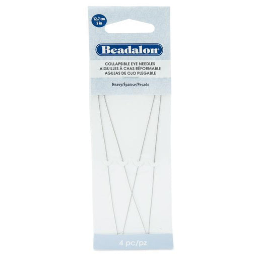 5" Heavy Collapsible Eye Needles (4 pc) - The Bead Chest