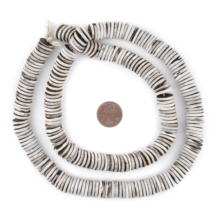 Rustic Grey Bone Button Beads (12mm) - The Bead Chest