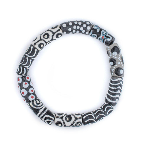 Black & White African Bead Bracelet - The Bead Chest