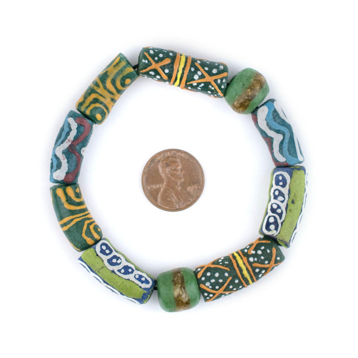 Green African Bead Bracelet - The Bead Chest