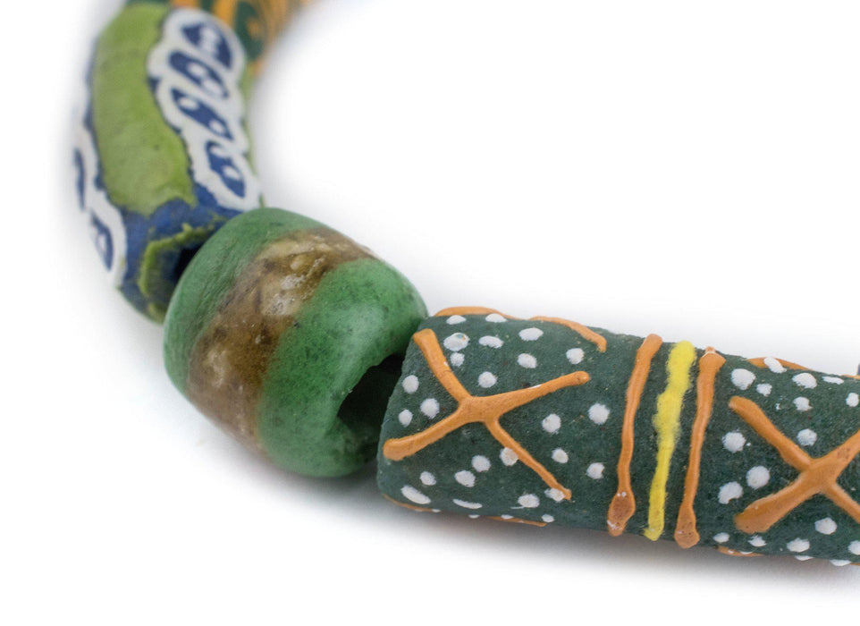 Bohemian African Trade Bracelet Large Batik Bone and Lost Wax Brass Beads |  eBay