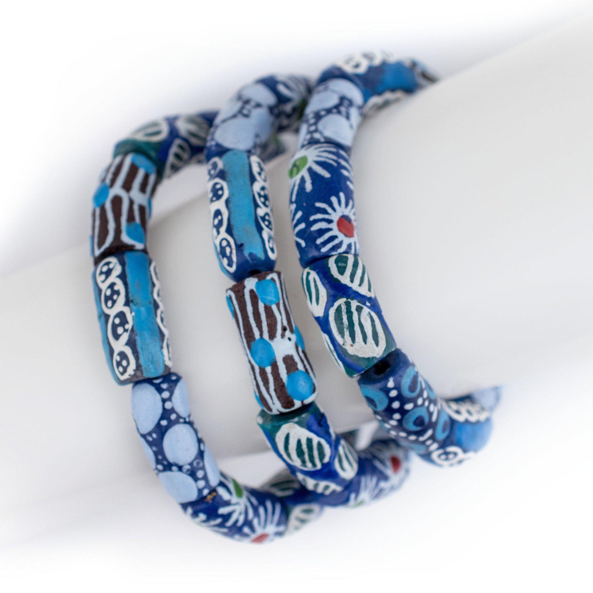 Blue African Bead Bracelet — The Bead Chest