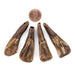 Brown Water Buffalo Tooth Pendants (Set of 4) - The Bead Chest