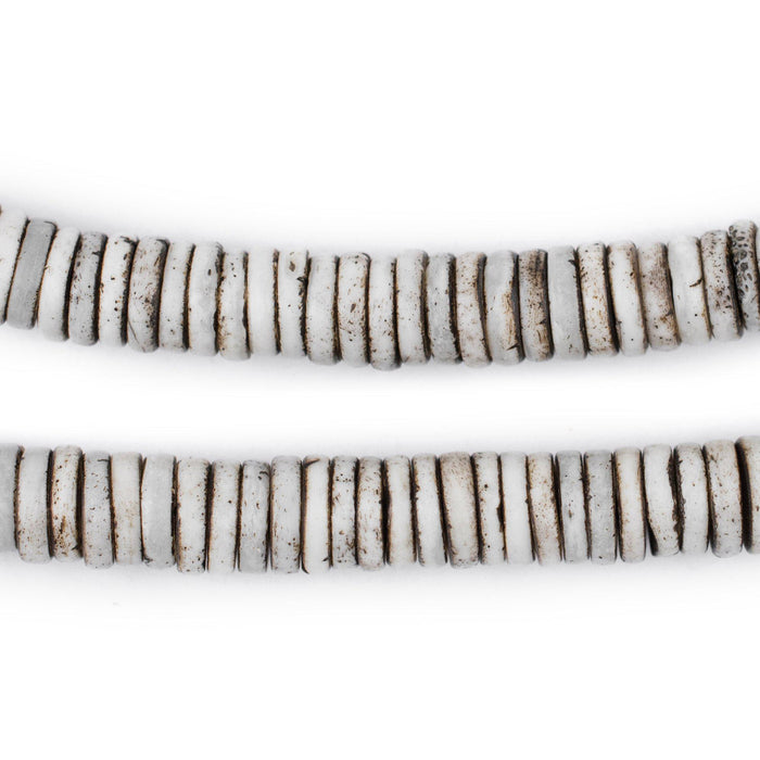 Rustic Grey Bone Button Beads (8mm) - The Bead Chest
