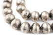 Patterned Ethiopian Hollow Silver Beads (18mm, 43 Inch Strand) - The Bead Chest