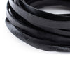 6.0mm Black Flat Leather Cord (15ft)