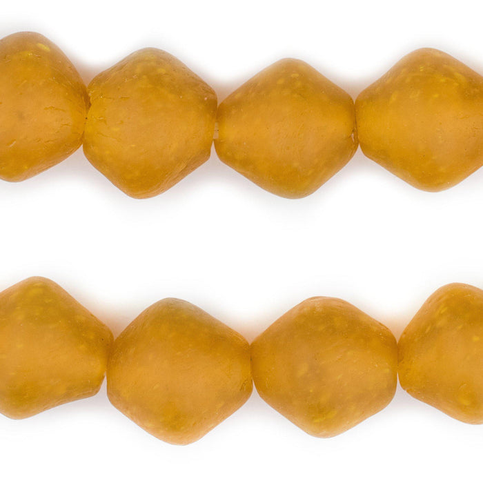 Jumbo Light Orange Bicone Recycled Glass Beads (25mm) - The Bead Chest