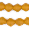 Jumbo Light Orange Bicone Recycled Glass Beads (25mm)