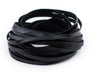 4.0mm Black Flat Leather Cord (15ft) - The Bead Chest