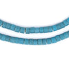 Turquoise Vintage Czech Cylinder Beads (4x6mm)