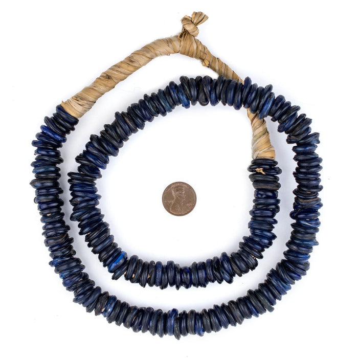 Old Blue Ethiopian Annular Dogon Beads - The Bead Chest