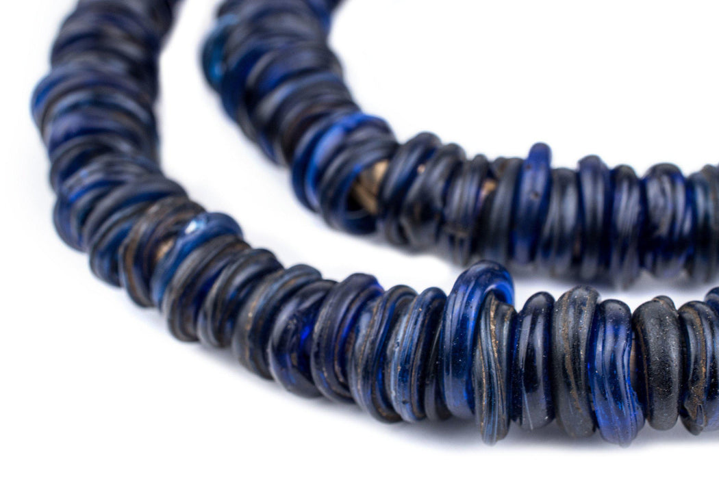 Old Blue Ethiopian Annular Dogon Beads - The Bead Chest