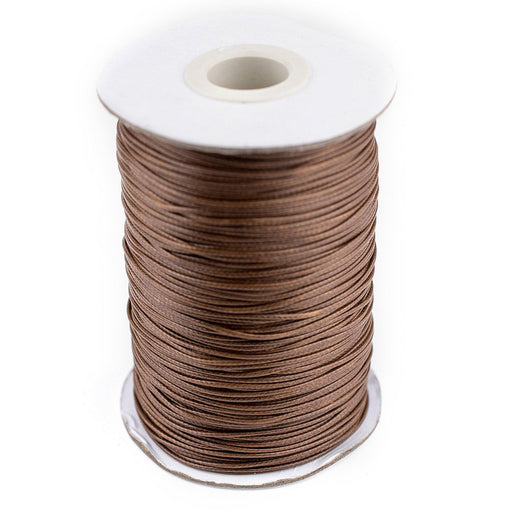 Thebeadchest 1mm Light Brown Waxed Polyester Cord (500ft), adult Unisex, Size: 1.0 mm