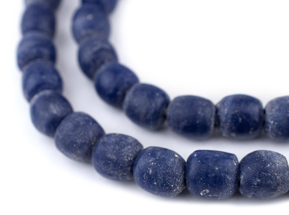 Vintage Blue Sandcast Beads - The Bead Chest