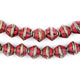 Coral Bicone Inlaid Nepali Brass Beads (10x11mm) - The Bead Chest