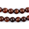 Dark Brown Round Wooden Arabian Prayer Beads (12mm)