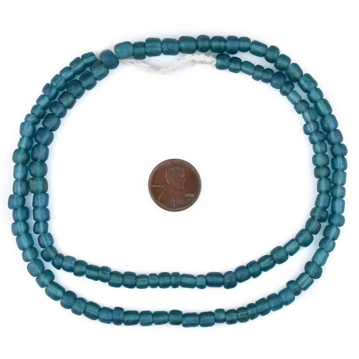Mottled Vintage Blue Java Glass Beads (4-6mm) — The Bead Chest