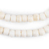 Round White Bone Beads (7x10mm)