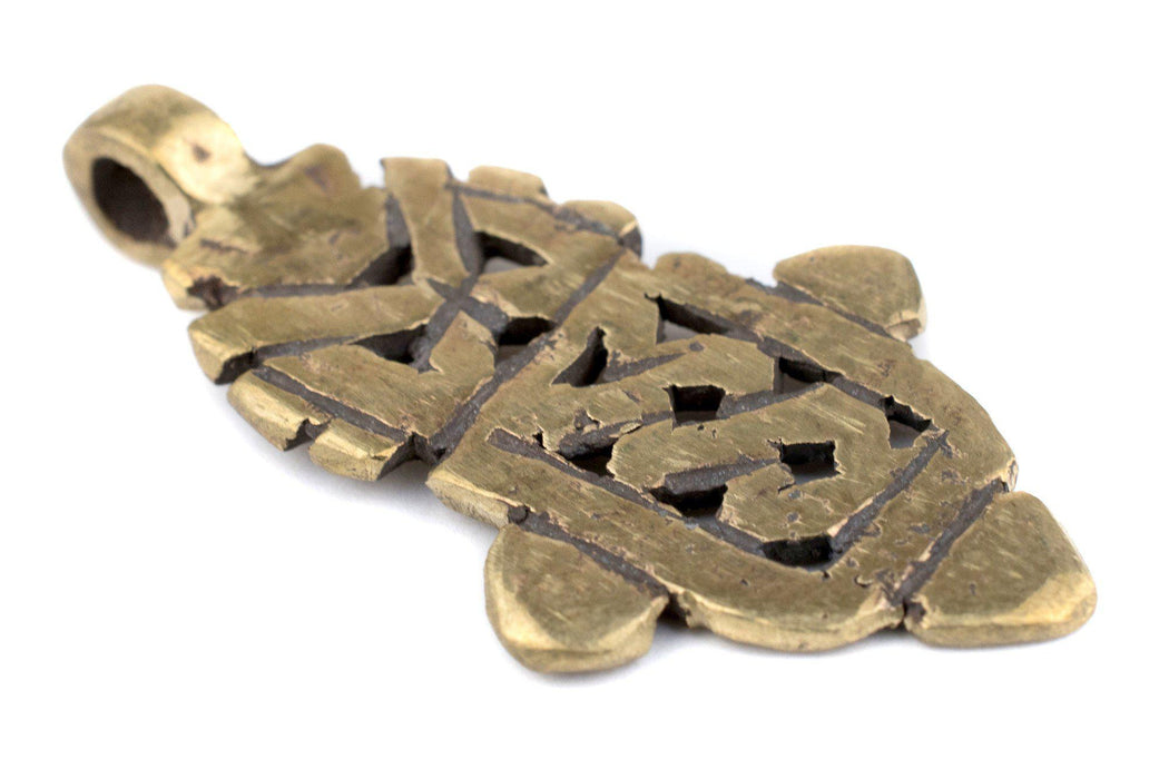 Brass Ethiopian Coptic Cross (50x26mm) - The Bead Chest