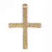 Hammered Dot Ethiopian Brass Cross Pendant (56x40mm) - The Bead Chest