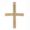 Hammered Dot Ethiopian Brass Cross Pendant (56x40mm)