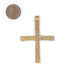 Hammered Dot Ethiopian Brass Cross Pendant (56x40mm) - The Bead Chest