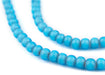 Turquoise White Heart Beads (6mm) - The Bead Chest