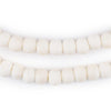 Matte White Bone Mala Beads (8mm)
