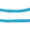 Turquoise White Heart Beads (6mm)