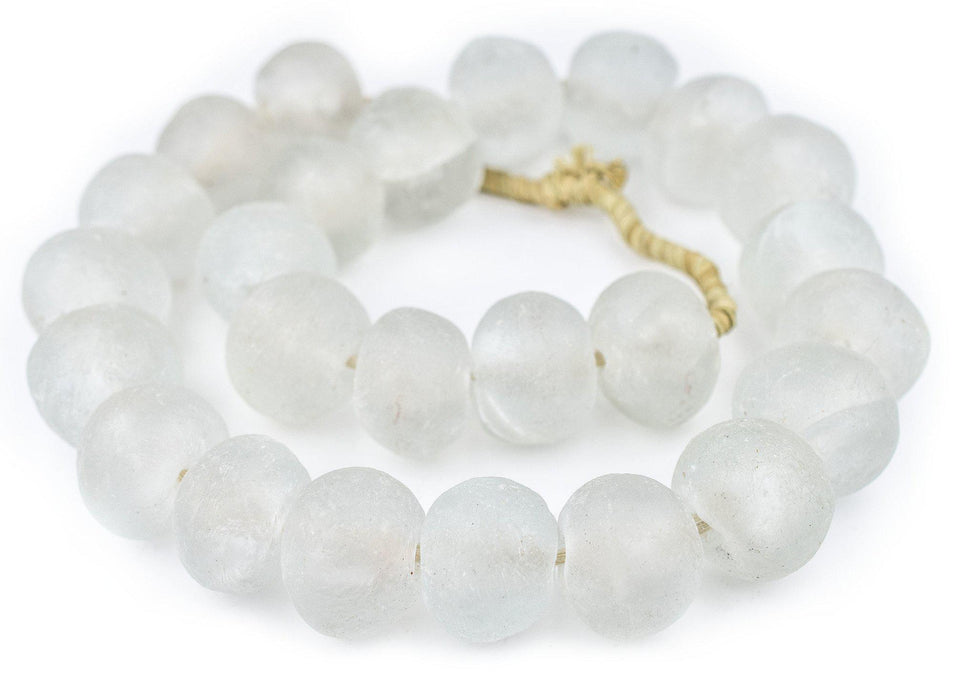 Super Jumbo Clear Recycled Glass Beads (35mm) — The Bead Chest
