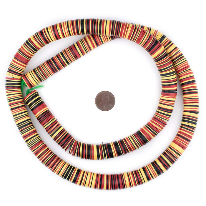 Ghana Medley Vinyl Phono Record Beads (14mm) - The Bead Chest
