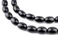 Black Oval Natural Wood Beads (15x10mm) - The Bead Chest