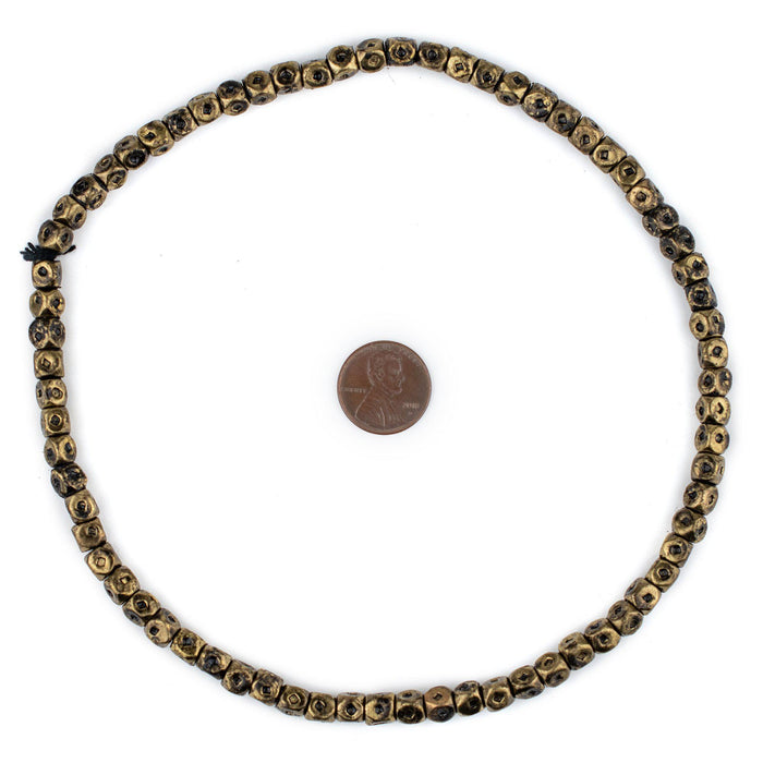 Brass Tuareg Cornerless Cube Beads (6mm) - The Bead Chest