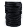 4.0mm Black Round Braided Bolo Leather Cord (3ft)
