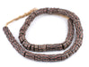 Black & Brown Venetian Aja Beads (12mm) - The Bead Chest