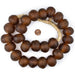 Super Jumbo Amber Recycled Glass Beads (35mm) - The Bead Chest