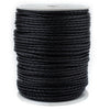 2.5mm Black Round Braided Bolo Leather Cord (3ft)