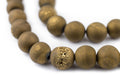 Gold Round Druzy Agate Beads (12mm) - The Bead Chest