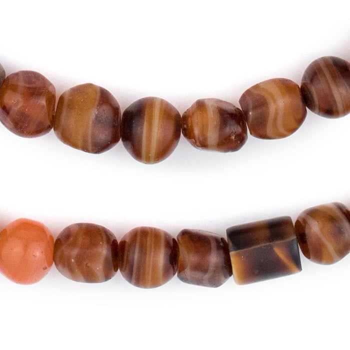 Old Mali Striped Agate Style Beads (9-16mm) - The Bead Chest