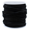 6.0mm Black Flat Suede Leather Cord (75ft)