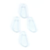 Clear Aqua Teardrop Sea Glass Pendants (Set of 4)